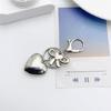 Cute Heart shaped Bag Charm Keychain Dainty Bowknot Keyring for Fashion Lovers