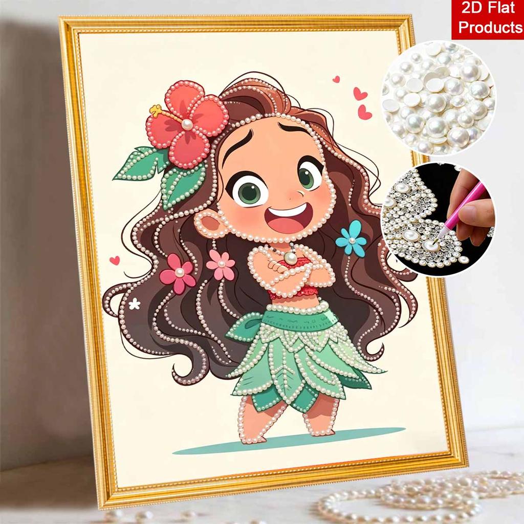 Disney Жемчужная Живопись Детство Моаны Ручная Работа DIY Жемчужные Камни Картины Поделки Особая Форма Домашний Декор Стен