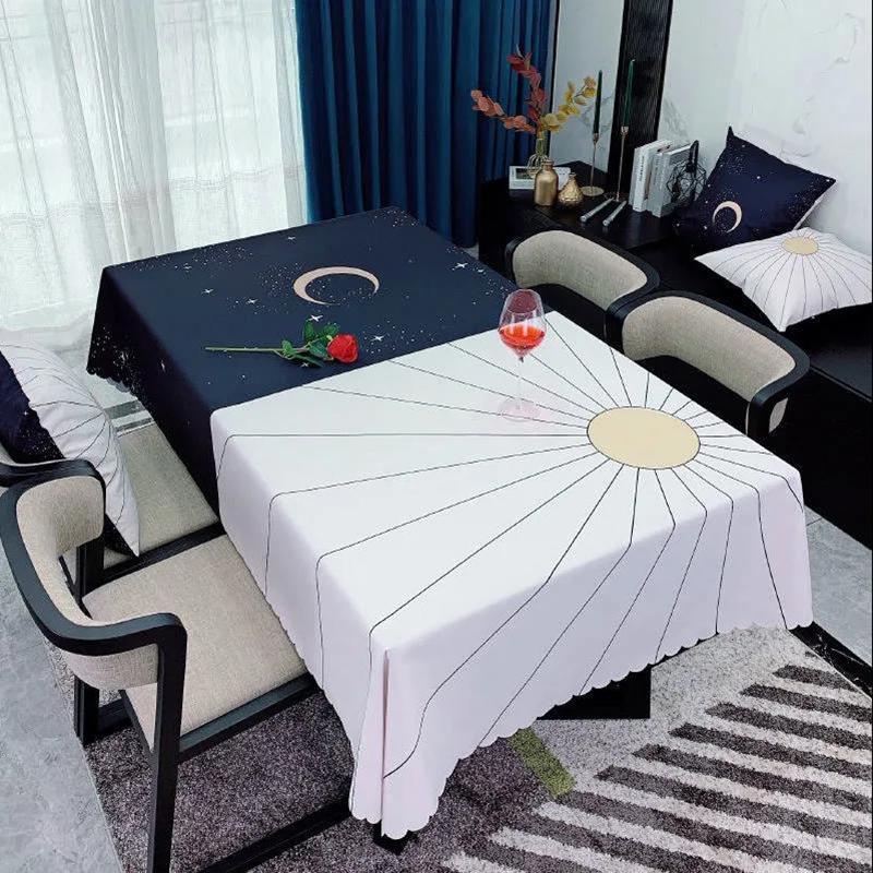 Современная минималистичная скатерть, украшение для кухни, покрытие для обеденного стола, водонепроницаемая и маслостойкая скатерть