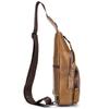 Men Sling Bag Water Resistant Anti Theft Leather Chest Pack Cross Body Bag Shoulder Backpack Casual