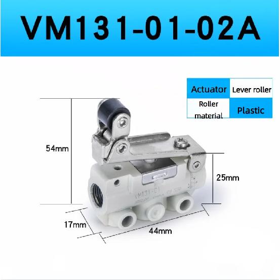 Pneumatic switch Two-Position Three Way Mechanical Valve Roller Hand-operated valves VM131-01-01A