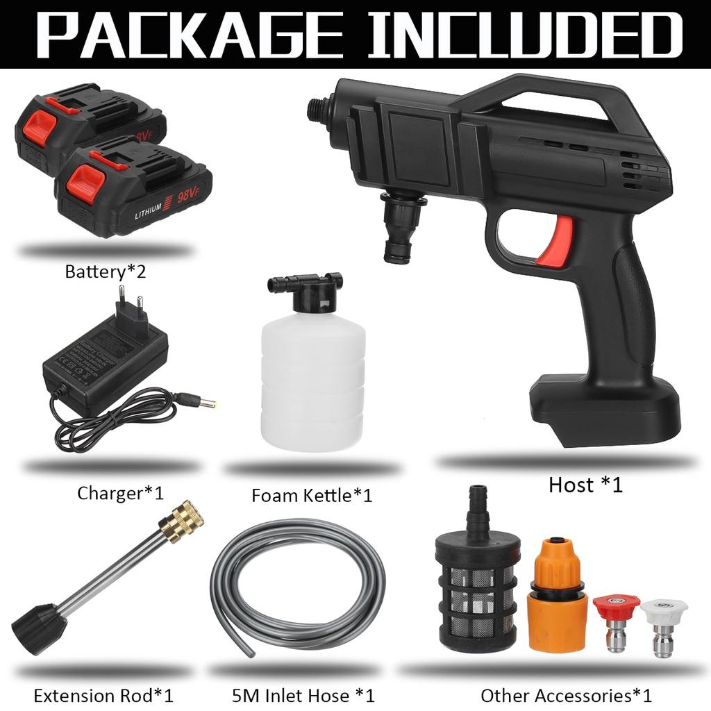 98VF 1000W Wireless Car Washing Machine High Pressure Spray Guns Water Cleaner For Makita 18V Battery