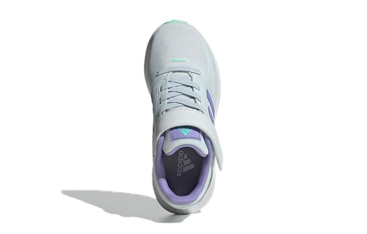 Adidas Runfalcon 2.0 K Abrasion Resistant Breathable Low top Kids' Running Shoes Gray Purple Kids' GV7755