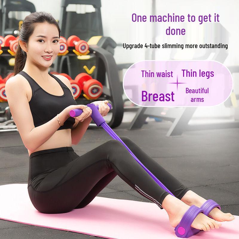 Подножка для пресса - Оборудование для фитнеса для стройного живота и ног с шестижильным эластичным шнуром