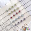 European and American style high-grade natural crystal S925 sterling silver bracelet light luxury olivine exquisite high-end bracelet