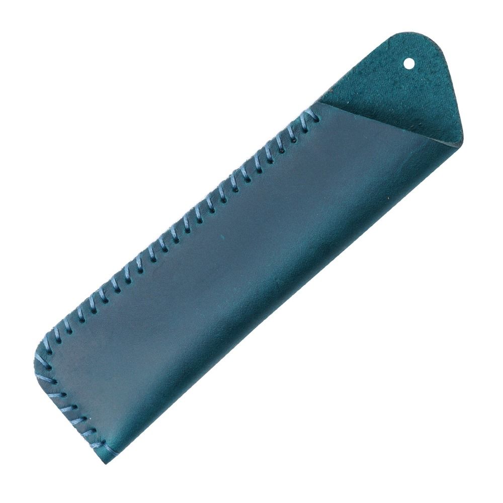 Handmade Cowhide Pencil Case Pencil Holder Pen Sleeve Pouch Retro Leather Pen Bag Crafts