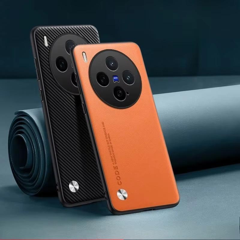 Чехол для VIVO X300 Pro из углеродного волокна и ПУ кожи, чехол для VIVO X300 X300Pro, матовый противоударный однотонный силиконовый чехол с мягкой рамкой