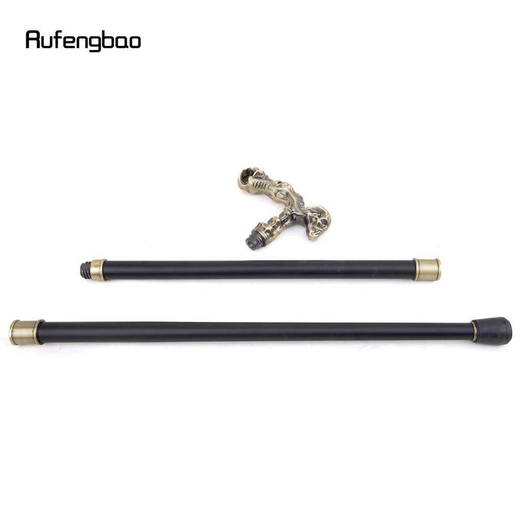 Golden Skull Walking Stick Decorative Vampire Cospaly Vintage Party Fashionable Walking Cane Halloween Crosier 93cm