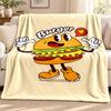 Burger Pommes Blanket Flannel Blanket Soft Cozy Plush Throw for Sofa Bed Lightweight Home Decoration Outdoor Camping