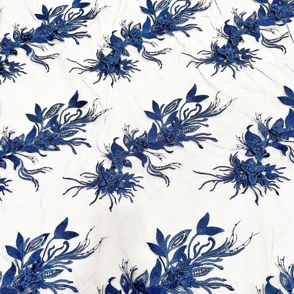 Lace Texture 3D Embroidery Patches Handmade Clothing Applique Mesh-Backed Patches Multi-Color Garment Lace DIY Projects