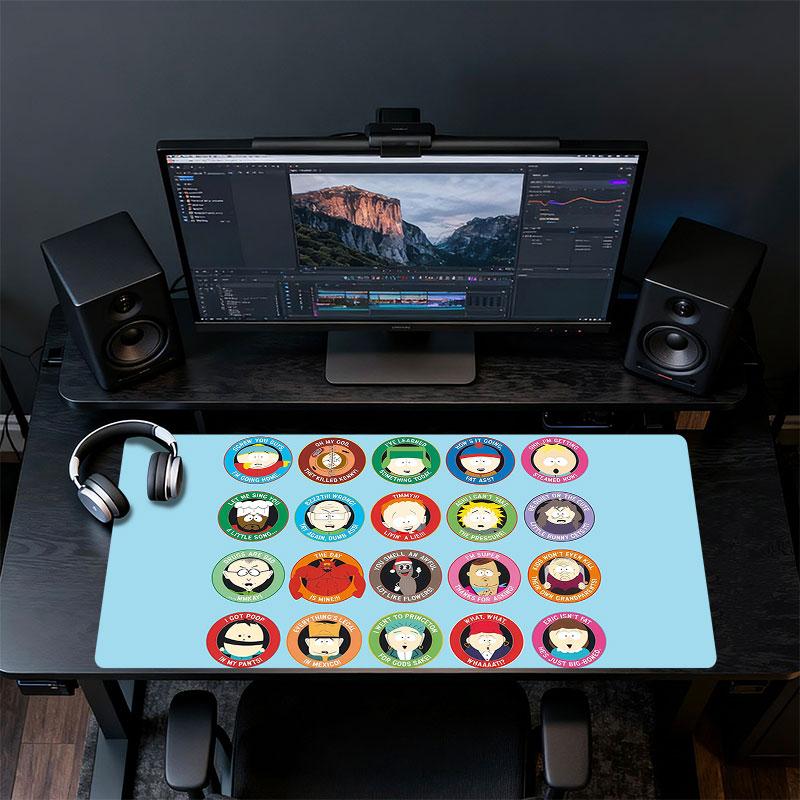 South Park Mouse Pad, Large Gaming Desk Mat, Non-slip XXL Mousepad for Laptop & Tablet, Mini PC Playmat with Stitched Edges