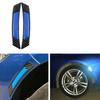 2 шт. 3D Супер Светоотражающие Наклейки Полосы из Углеродного Волокна Защитные Накладки для Защиты от Царапин Ступиц Колес Автомобиля