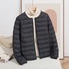 Пинху осень и зима новый воротник волна короткий легкий и тонкий пуховик женский на молнии внутренняя куртка для сохранения тепла