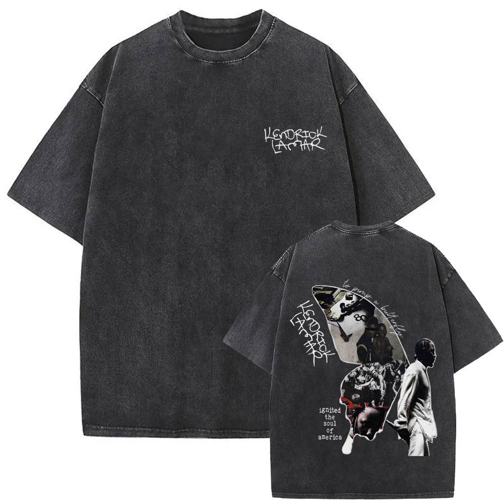 Limited Rapper Kendrick Lamar They Not Like Us Washed Vintage Tshirt Summer Men Women Hip Hop Oversized Street Crewneck T Shirt