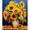 Beautiful Sunflower Painting By Numbers For Adults Oil Paints Kits DIY Framed Drawing On Canvas Home Decoration