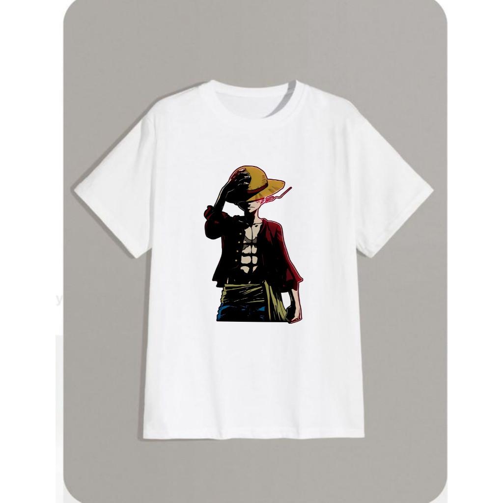 Anime ONE PIECE Luffy Anime T-Shirt Loose T-Shirt 2025 Summer New Retro Fashion Men's and Women's Streetwear