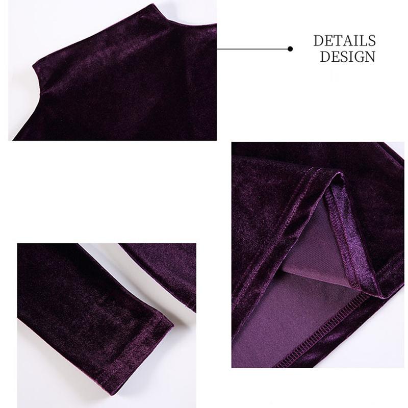 Элегантная роскошная велюровая блузка с зимней теплой водолазкой, длинным рукавом, высоким воротником, приталенным кроем, весенними топами