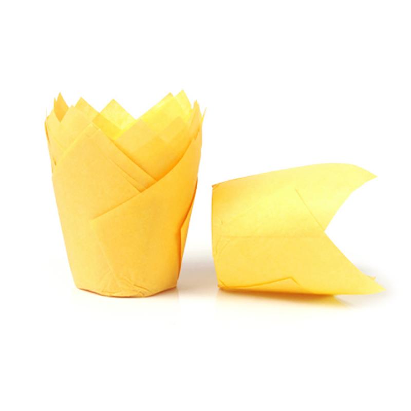 50Pcs Cupcake Wrapper Liners Muffin Tulip Case Cake Paper Baking Cup Decor