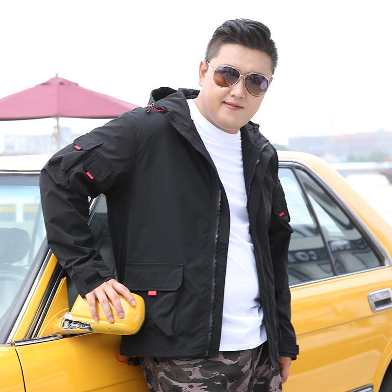 Мужская повседневная куртка большого размера - Весна/Осень, Модная, 12XL, Свободный крой, Верхняя одежда