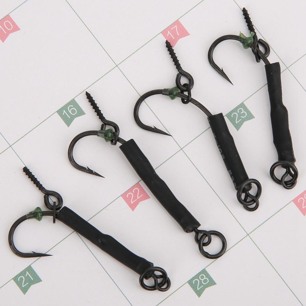 12PCS with Swivels Ronnie Fishing Hook Carbon Steel Fishing Hook Kit Carp Fishing Hook Carp Fishing