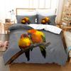 3D Printed Bird Duvet Cover Set for Boys Girls Wild Animal Print Polyester Bedding Set Parrot Series  Duvet Cover Bed Set
