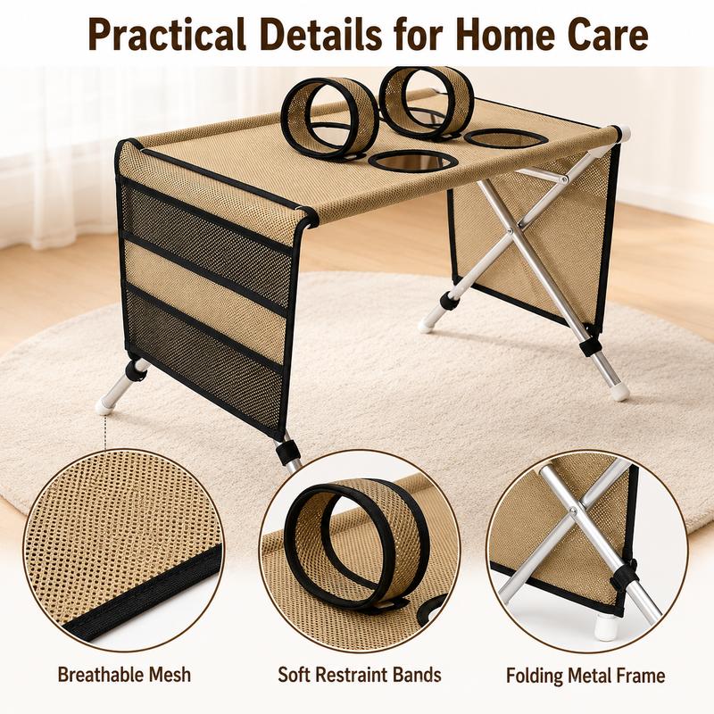 Upgraded Foldable Pet Grooming Stand Portable Dog Cat Bathing Rack Adjustable Restraint Mesh Space Saving Pet Care Table