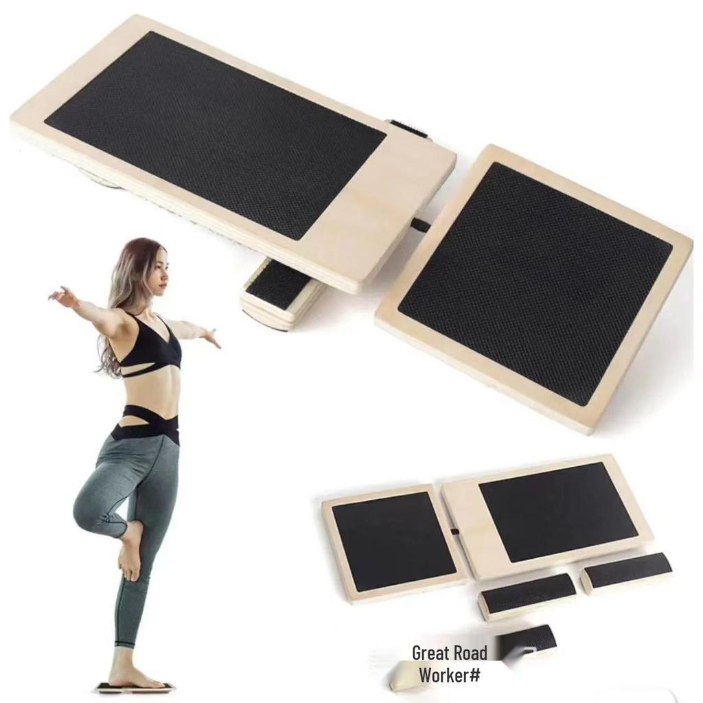Wooden Yoga & Ballet Foot Stretcher: Single Leg Ankle Strengthener & Balance Beam Trainer