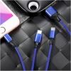3in1 Iphone Data Cable for Ios Android Fast Charger Micro USB Type-C Data Cable For iPhone 14 13 12 11 X 8 Samsung Xiaomi Huawei