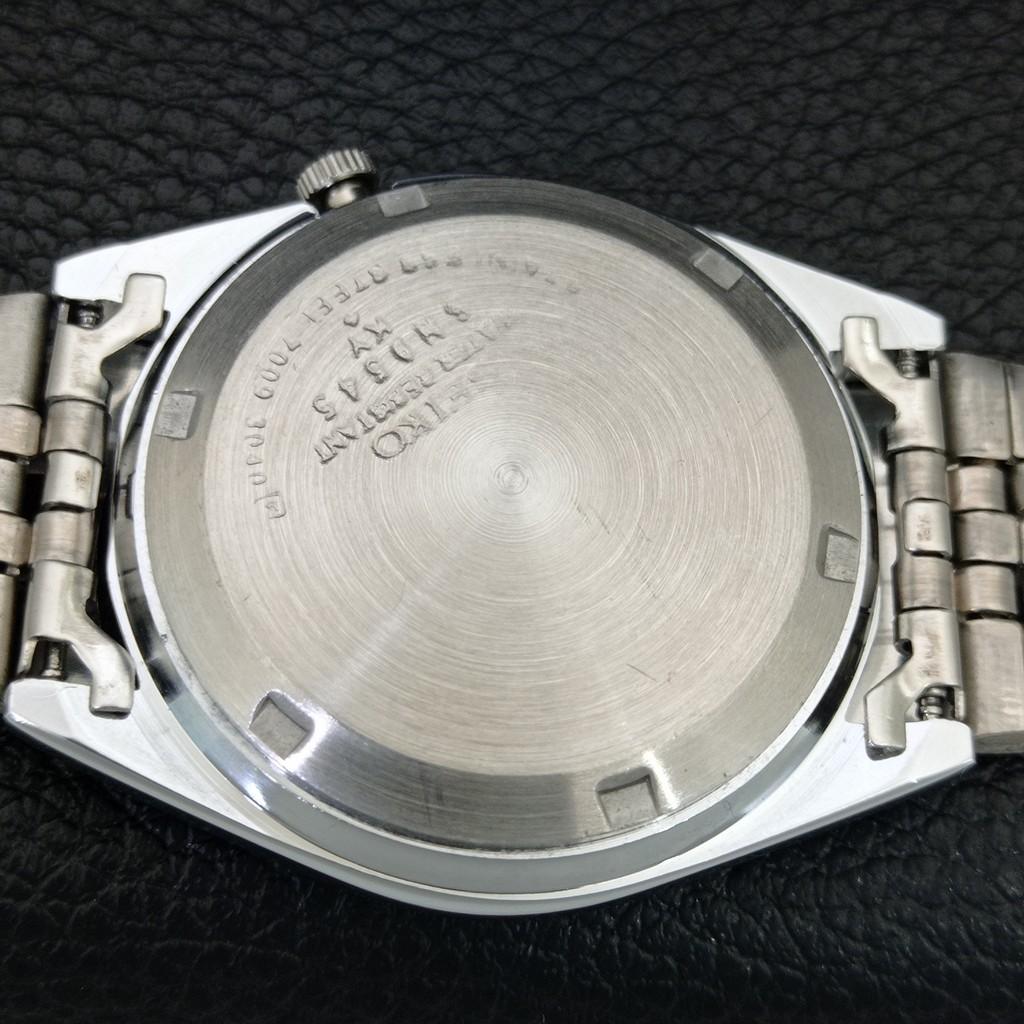 ВИНТАЖНЫЕ ОТРЕМОНТИРОВАННЫЕ МУЖСКИЕ АВТОМАТИЧЕСКИЕ ЧАСЫ SEIKO 5 ЯПОНИЯ БЕЛЫЙ ЦИФЕРБЛАТ a445981-1