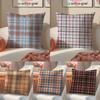Fashionable Check Pattern Design Pillow Case Comfort Sofa Bed Silky Elegant Invisible Zipper Decorative Cushion Cover