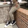 Vintage  Leopard Loose Pants New Streetwear Women Autumn/Winter High Waist Casual Trousers