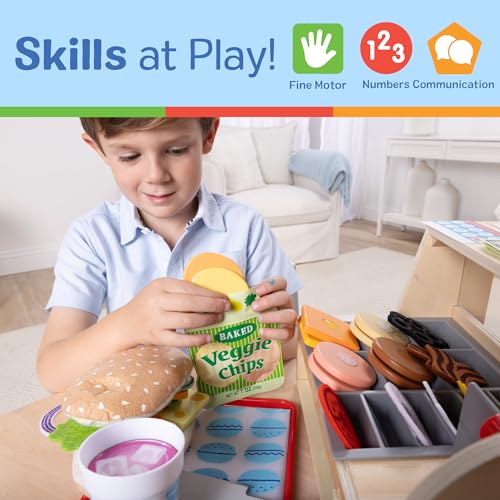 Деревянный прилавок для сэндвичей Melissa & Doug, Игрушка для ролевых игр, Деревянная игрушка, Магазин, Melissa & Doug