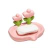 Creative Floral Soap Box Draining Non-slip Soap Dish Bathroom Accessories Lovely Soap Holder For Home Bath