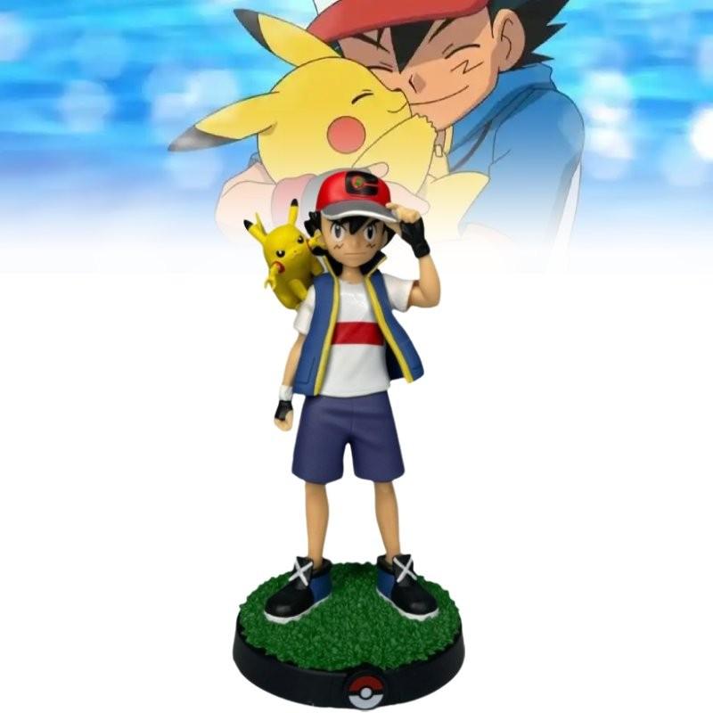 Очаровательная фигурка Пикачу и Эша Коллекционная игрушка Модель из ПВХ Идеально подходит для подарков и декора