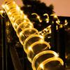 Outdoor Rainproof Solar LED String Lights - Colorful PVC Tube for Courtyard Decoration
