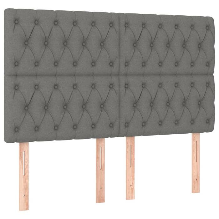 Tête de lit - Maison Exclusive - Gris foncé - 160 x 7 cm - Hauteur réglable 118/128 cm