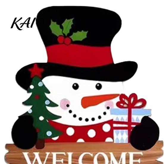 Farmhouse Christmas Centerpieces Table Decoration, Rustic Wooden Tabletop Sign, Vintage Decorative Decor Desktop Plaque for Holiday Party Tiered Tray,