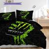 Monster Energy Power Sip Three-piece set(1 * duvet cover + 2 * pillowcase, without core) Duvet cover and pillowcase Christmas birthday gift
