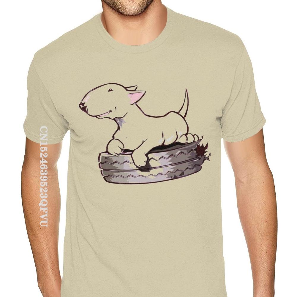 Забавная футболка с изображением бультерьера на борту, хлопок для парня, маленький размер, кавайная футболка, эстетические майки