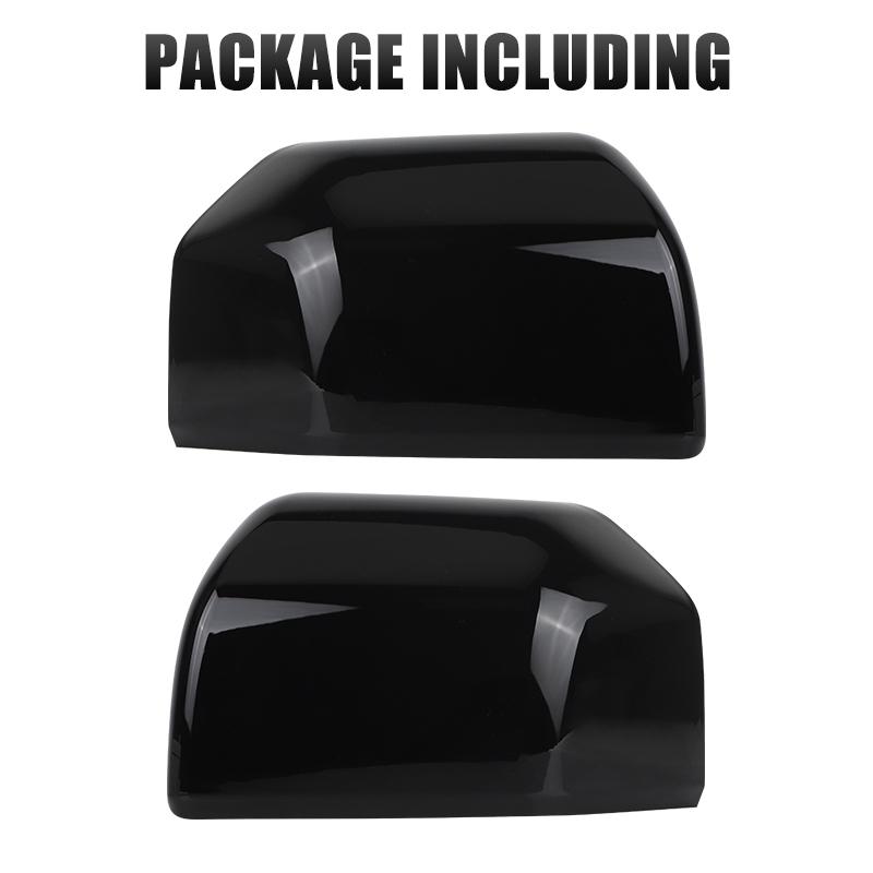 Raer Mirror Covers Cap For Ford F-150 Pickup Truck 2015 2016 2017 2018 Texture Black/Glossy Black Left Right Replace