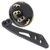 Carbon Fishing Reel Handle Knob Rocker Arm Fishing Accessory Parts for Baitcasting(Black Gold )