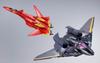 TAMASHII NATIONS DX Chogokin Macross 7 VF-17S Nightmare Stealth Valkyrie (Подразделение Гамлина Кизаки) приблизительно. 250 мм ABS и Металл и ПВХ Окрашенная Подвижная Фигурка