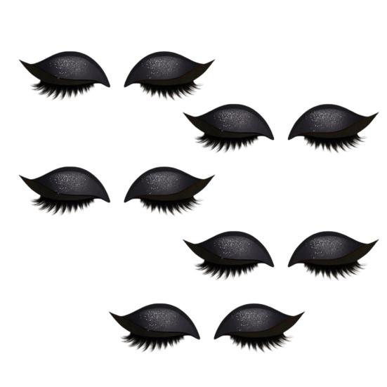 1/2/3/4/5 Lazy Stickers Eye Shadow Eyelash Pairs Reusable Eye Makeup Stickers