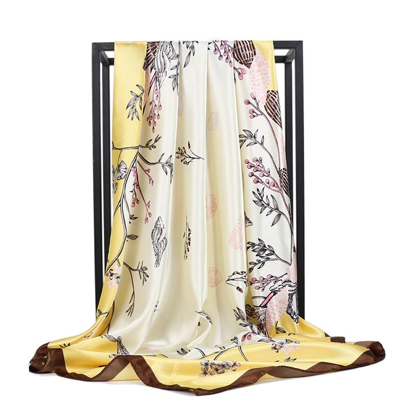 High-quality Luxurious Silk Scarves Headband Scarfs Neck Scarf For Women Chain Silk Scarf Women's Decorative Shawl