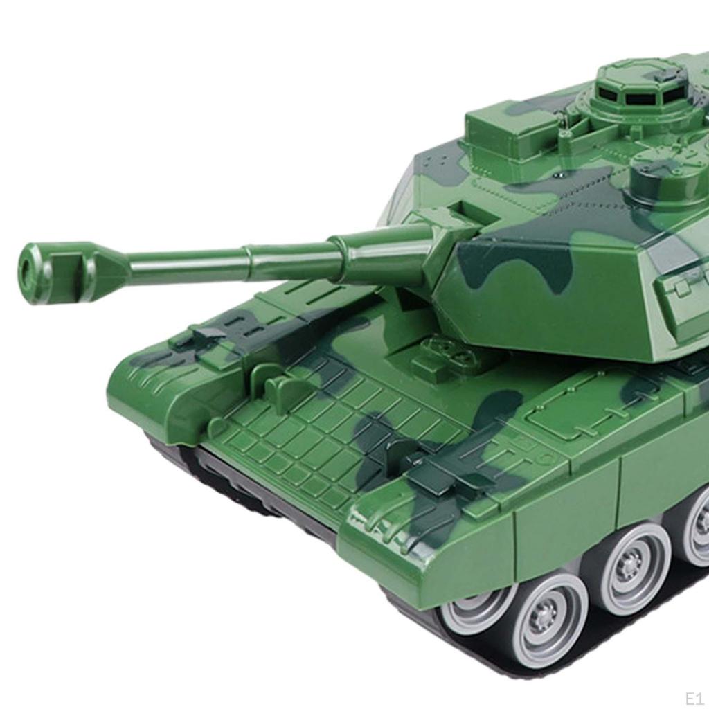 Inertia Tank Toy Kids Driven Rotatable Turret, Simulation Tanks for Children