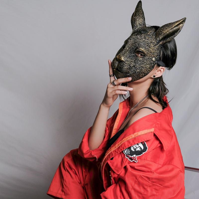 Косплей Маска Кролика Половина Лица Животных Кроличьи Уши Маска Зайчика Ночной Клуб Маска Пасхальный Карнавал Вечеринка Маскарадный Костюм Аксессуары