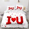 Love Bedding Set Single Twin Full Queen King Size Wedding Bed Set Aldult Kid Bedroom Duvetcover Sets 3D Couple 035
