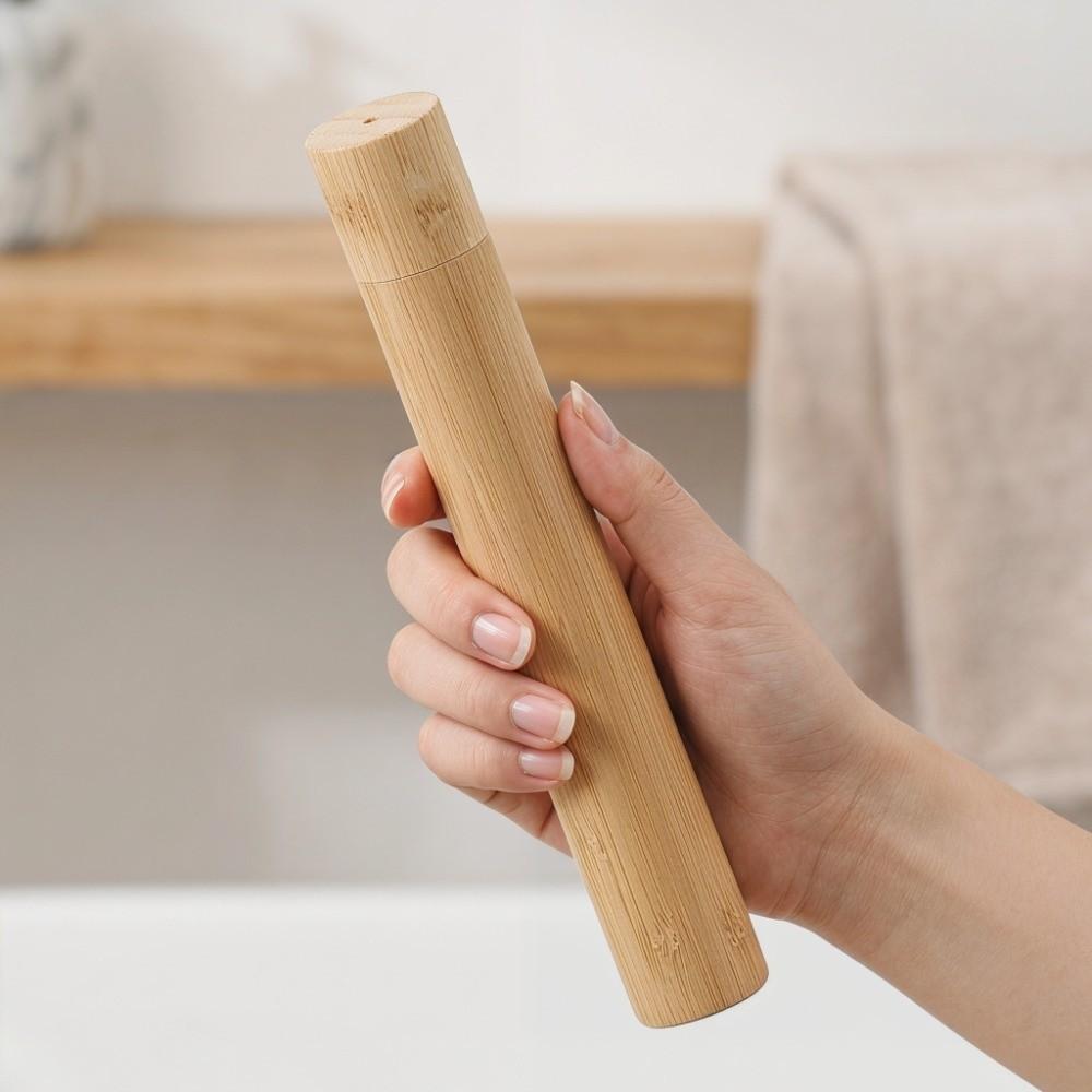 Eco Friendly Toothbrush Holder Bamboo Toothbrush Protect Box Home Travel Camping