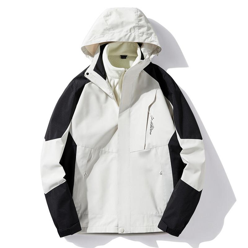 Куртка в горном стиле, осенне-зимняя двухслойная ветрозащитная, водонепроницаемая, дышащая, облегающая куртка для альпинизма, свободная повседневная куртка для пар