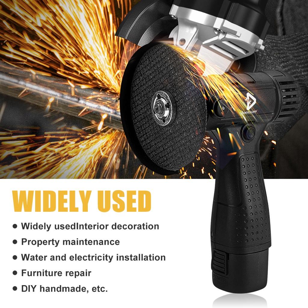 7500mAh Cordless Brushless Angle Grinder Rechargeable Electric Polishing Grinding Metal Cut Tool 110mm Angle Grinder 16.8V 1200W